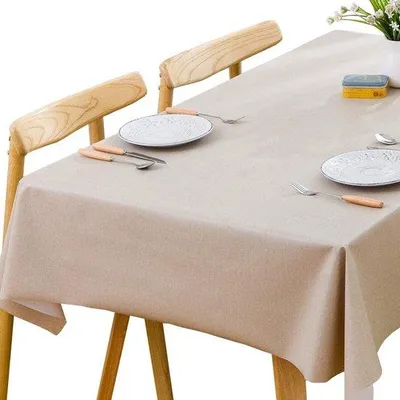 Produktbild von Famanu Tischdecke Beige - Wetterfest und Wasserabweisend für Innen und Außen