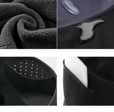 Produktbild von Wintermaske zum Radfahren - Sturmhaube - 2er-Pack - Fleecefutter - Winddicht - Wärmend - Polyester - LF7345BK