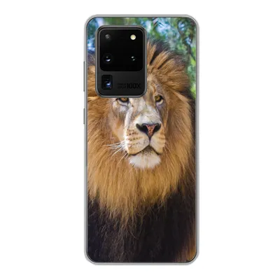 Produktbild von MuchoWow® Handyhülle Schutzhülle Hülle für Samsung Galaxy S20 Ultra Löwe - Natur - Tier Silikon Softcase Handy Hülle - Karteninhaber