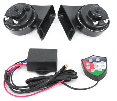 Image de Kit de remplacement pour klaxon électronique musical étanche 12 V à 10 sons : contrôleur, régulateur, moniteur, trompettes « escargot », sirène électrique et alarme