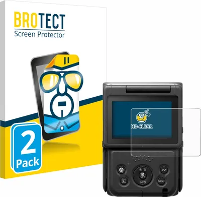 Produktbild von 2x Für Canon PowerShot V10 Schutzfolie BROTECT Displayschutz Display Schutz Folie Klar Transparent