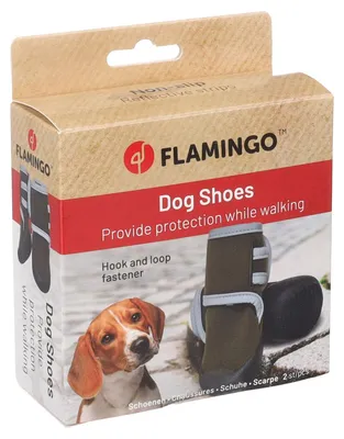 Produktbild von Flamingo Hundeschuhe Laky grün - 2 Stück, Größe: L