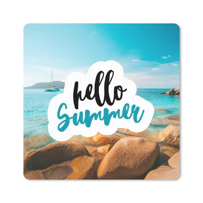 Produktbild von MuchoWow® Mauspad Mousepad Sommer - Zitat - Boot 30x30 cm - Mousepads - Maus Mat - Pad - Mausunterlage - Gaming