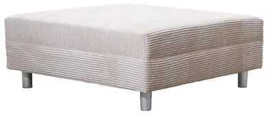 Produktbild von Wohnlandschaft Sofa Couch Ecksofa Eckcouch Cordstoff beige + Hocker Minsk R