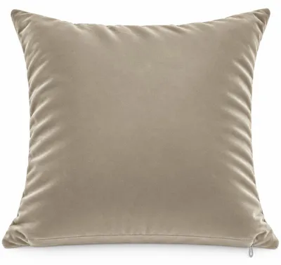 Produktbild von Kissenhülle sand beige 50x50 Samt weich Kissenbezug Sofakissen Dekokissen Reißverschluss