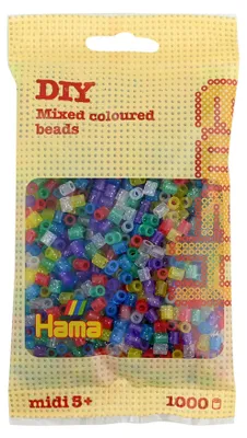 Immagine prodotto di Hama Bgelperlen midi "Glittermix", in un sacchetto