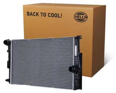 Image de Radiateur refroidissement moteur Ailettes de refroidissement brasées 600 - 348 mm HELLA pour e.a. BMW Série 1