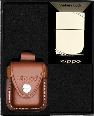 Produktbild von ZIPPO Feuerzeug Set VINTAGE CHROM HOCHPOLIERTES Geschenk Nr. 2