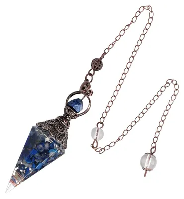 Wichelroede Pendel aus Lapis Lazuli, 35 cm, 12 mm, spirituell