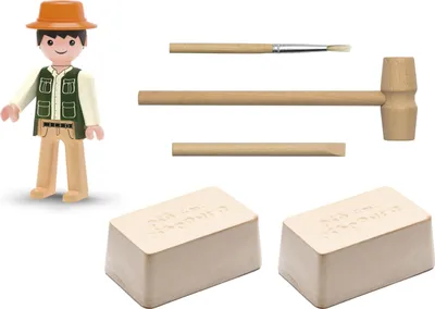 Produktbild von Efko Igráček Archäologe mit ägyptischen Ausgrabungen einer Pharaonenmaske und einer Statue der Göttin Bastet