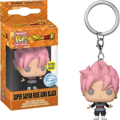Produktbild von Dragon Ball Super - Super Saiyan Rosé Goku Black   Glows - Schlüsselanhänger Funko Pocket POP! Keychain
