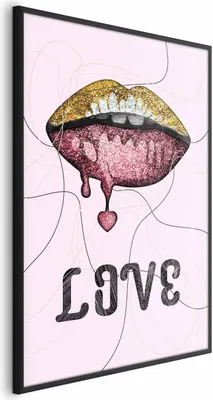 Produktbild von Posterpapier Poster - Fluid Lips 60x90 cm Text m-A-0931-ao-a