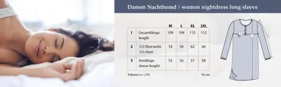 Produktbild von Nachthemd Langarm - Butterfly, Farbe:flieder, Größe:L