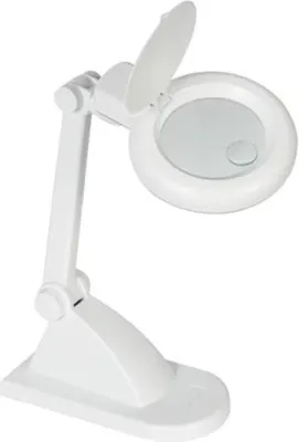 Immagine prodotto di Lampada da scrivania con lente d'ingrandimento 3+12 diottrie - 12W - Bianca