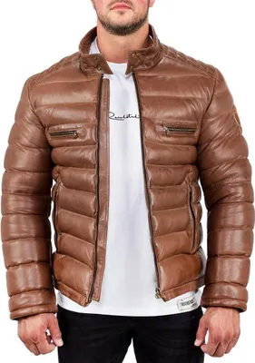 Produktbild von Reichstadt Herren Bomber Echtleder Jacke RS016 Brown XS