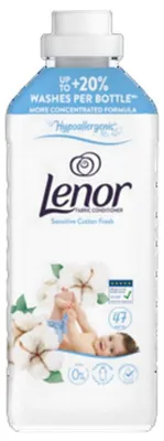 Zdjęcie produktu dla Lenor Płyn do płukania tkanin Sensitive Bawełna Fresh 987ml, 47 prań