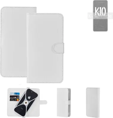 Produktbild von K-S-Trade Handy Hülle Schutz Hülle kompatibel mit Oppo K10 Pro Cover Case Bookstyle Bumper weiß 1x