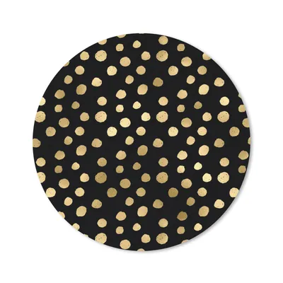 Produktbild von MuchoWow® Mauspad Mousepad Muster - Punkte - Gold 50x50 cm - Mousepads - Maus Mat - Pad - Mausunterlage - Vinyl