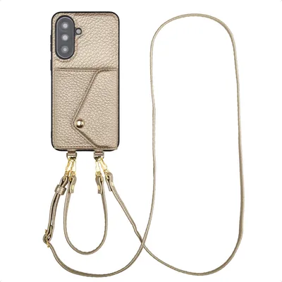 Image de Selencia Sera Étui pour téléphone avec cordon et porte-cartes pour Samsung Galaxy A37 (5G) - Champagne