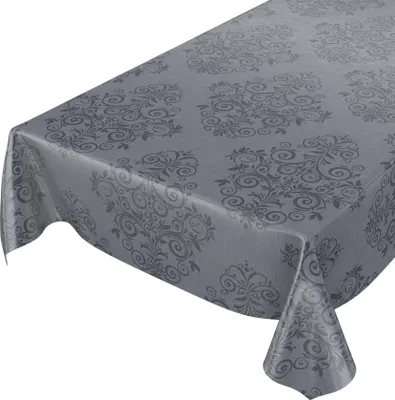 Produktbild von Tischdecke Wachstuch Ornamente Grau Robust Wasserabweisend Breite 140 cm Länge 100 cm