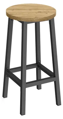 Immagine prodotto di Sgabello bar Artisan in legno e acciaio nero
