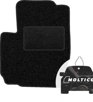 Produktbild von moto-MOLTICO Fahrer Fußmatte Auto Velours Fahrerseite Autoteppiche Schwarz Fahrermatte 1-teilig passend für Mitsubishi Colt 2005-2012