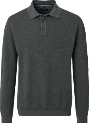 Produktbild von CASAMODA Herren Poloshirt Langarm Regular Baumwolle Grün L