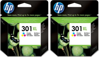 Produktbild von HP Original 301XL 2er-Pack Schwarz Druckerpatronen mit hoher Reichweite, Hohe (XL-) Ausbeute, Schwarz, Tinte auf Pigmentbasis, 2 Stück(e), 960 Seiten, Multipack