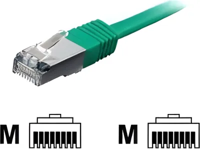 Produktbild von Equip Patchkabel Cat6 S/FTP 2xRJ45 15.00m grün LSZH Polybeutel