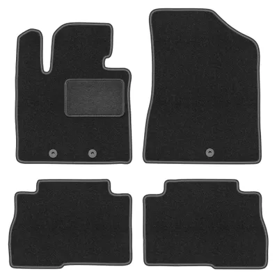 Image de Tapis de sol en moquette pour Kia Sorento II FL 2012-2014 (SUV) – jeu 4 pièces, gris graphite, sur mesure – Wielganizator LUX