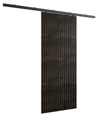 Produktbild von KIER FURNITURE Schiebetür Komplettset BELMO Sliding Door, Raumteiler Schiebetür Esche Dunkel 66x205x1,6 cm