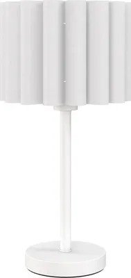 Zdjęcie produktu dla Lampa stołowa w stylu retro, biały klosz z tworzywa sztucznego, oprawka E27
