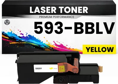 Produktbild von Toner 593-BBLV Gelb für Dell kompatibel 593BBLV Premium Alternative für Dell E525W