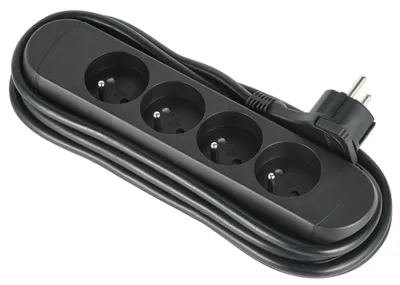 Imagen del producto de Electraline 32057, regleta de enchufes con 4 enchufes tipo francés, con carrete para cables