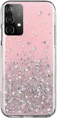 Produktbild von Wozinsky Star Glitter Silikonhülle für Samsung Galaxy A72 - Hellrosa KP8885
