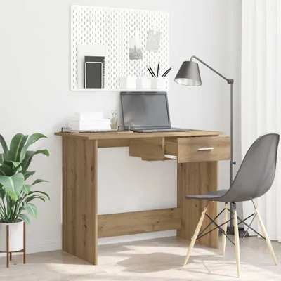 Produktbild von Schreibtisch Eiche handwerklich 100 x 50 x 76 cm Holzwerkstoff, Schreibtische Design Möbel Neu