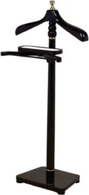 Produktbild von Casa Padrino Luxus Dressboy Schwarz / Gold 50 x 25 x H. 113 cm - Kleiderständer - Garderobenständer - Stummer Diener - Schlafzimmer Accessoires - Hotel Accessoires