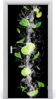 Produktbild von Tulup Türaufkleber 95x205 cm Dekorative Aufkleber Selbstklebend Wasserdichte Tapete Abnehmbar Schlafzimmer Wohnzimmer Wohnkultur - Limette