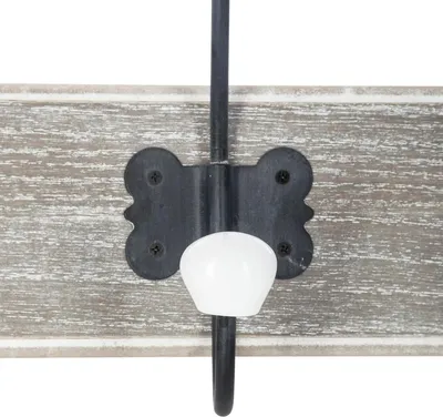 Produktbild von 5Five Kleiderstander Wand/Wand - grau-braun - 5 Haken - B60 cm