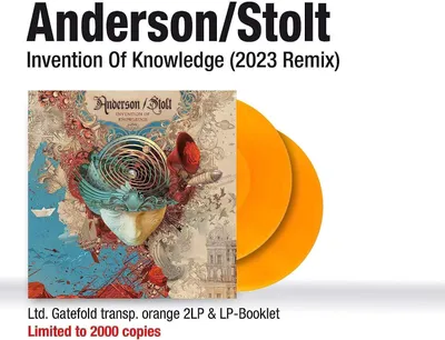 Obrázok produktu pre Anderson/Stolt (Jon Anderson a Roine Stolt): Invention Of Knowledge (2023 Remix) (remastered) (180g) (Limited Edition) (Transparent Orange Vinyl) - Inside Out - (LP / I)