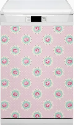 Produktbild von Magnete  Dekorative Magnet Folie für Geschirrspüler 45x80 cm Küche  - Rosen und Punkte