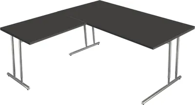 Produktbild von kerkmann Schreibtisch ARTLINE mit Anbau (B)2.000 mm Speditionsversand
