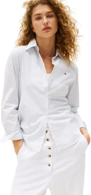 Productafbeelding van Tommy Hilfiger dameshemd van poplin, regular pasvorm, met puntkraag, meerkleurig (Classic It)