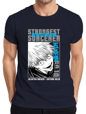 Productafbeelding van Satoru Gojo Jujutsu Kaisen, het sterkste tovenaar, anime, manga, heren T-shirt, marineblauw, maat M