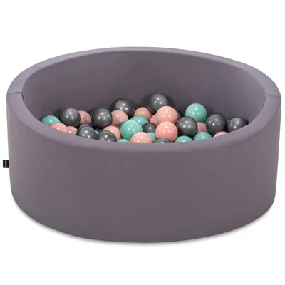 Produktbild von Evila Originals, Bubble Pops v13 - Grey, Bällebäder, Grau, Baumwolle, 85 x 85 x 30 cm