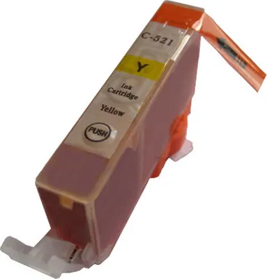 Produktbild von Druckerpatrone kompatibel mit Canon CLI-521 Yellow für Canon Pixma IP3600, IP4600, IP4600 X, IP4700, MP540, MP550, MP560, MP620, MP630, MP640, MP640 R, MP980, MP990, MX860, MX870