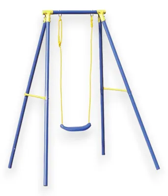 Immagine prodotto di Altalena da giardino per bambini in acciaio 1 posto con corde regolabili 145x142xH182 cm