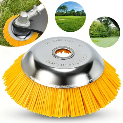 Produktbild von 200 mm Unkrautbürste Nylonbürste Wildkrautbürste, kompatibel mit Motorsense + Montageset