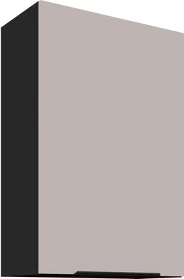 Produktbild von Küchen Hängeschrank 60 cm Küche ARONA Kaschmir beige matt + Schwarz matt Küchenzeile Küchenblock Küche Einbauküche