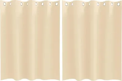Zdjęcie produktu dla vidaXL Zasłony zaciemniające z pierścieniami 2 szt. kremowe 140 x 140 cm